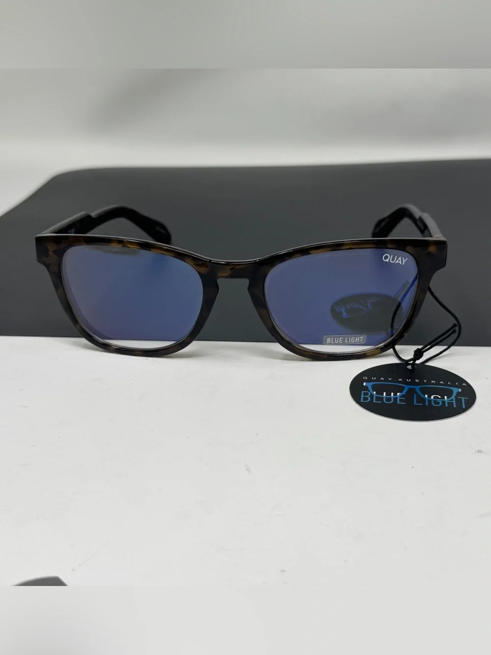 Quay Hardwire Mini Blue Light Glasses reading glasses tortoise 0.00